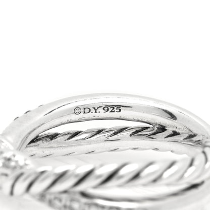 David Yurman Sterling Silver Diamond Continuance Band Ring 50 5.5 4 of 4