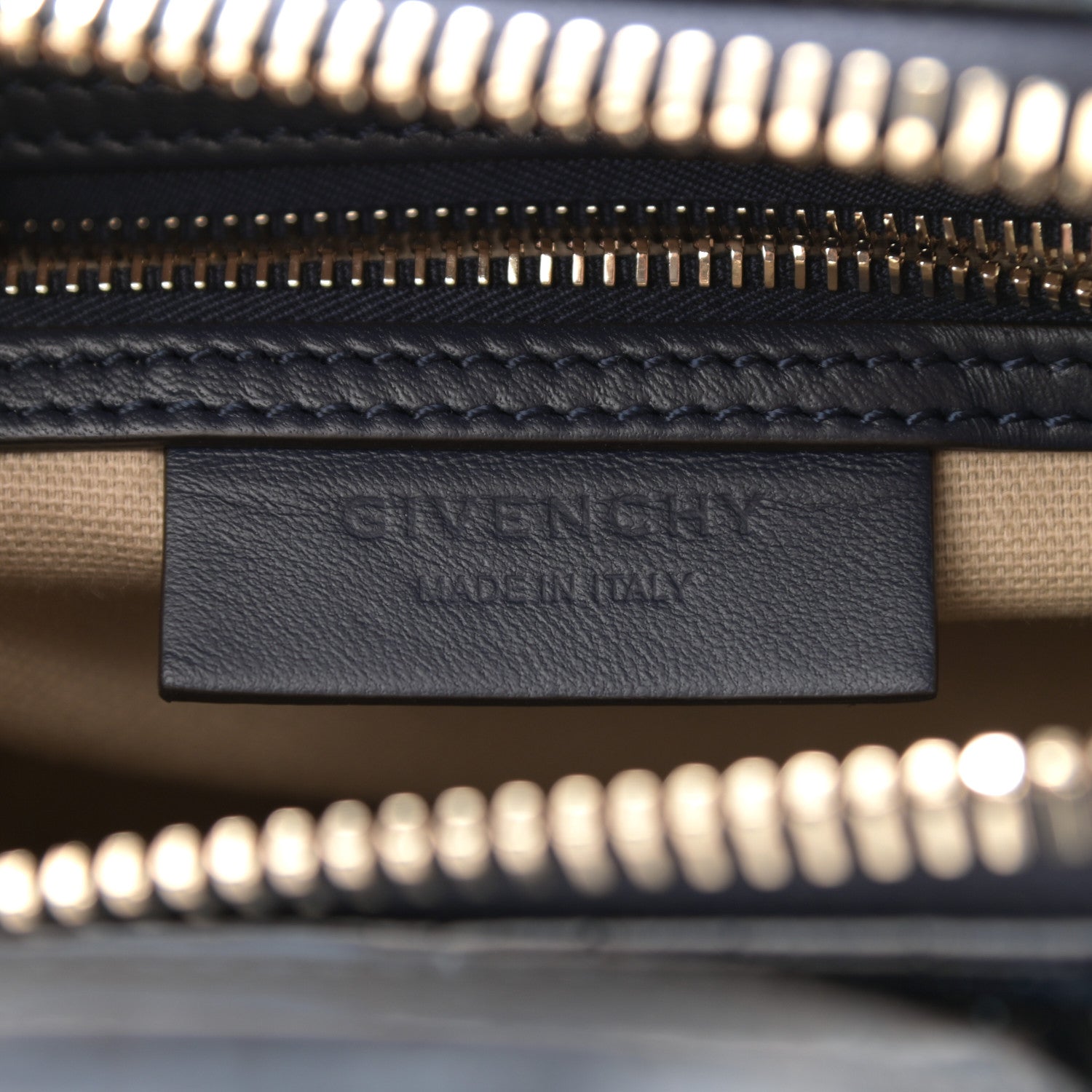 Givenchy Calfskin Crocodile Embossed Mini Antigona Deep Blue 6 of 9