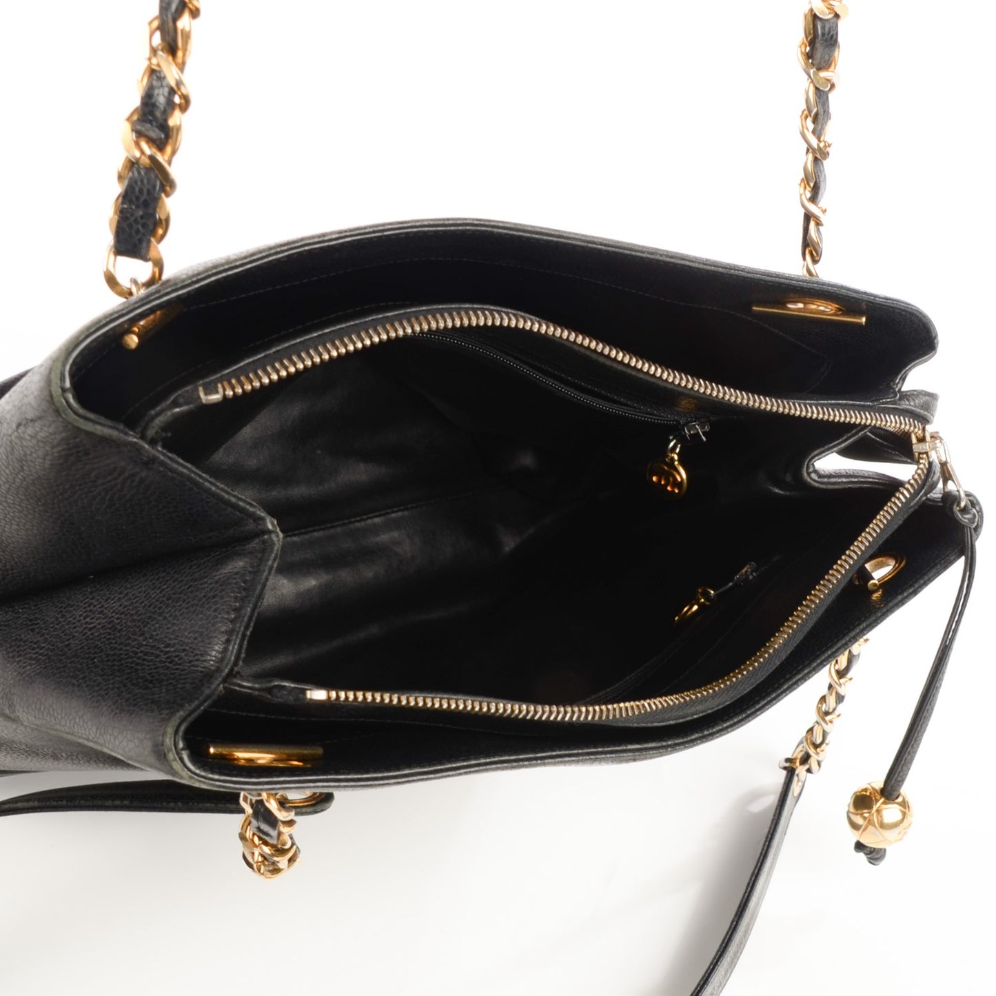 Caviar CC Shoulder Bag Black