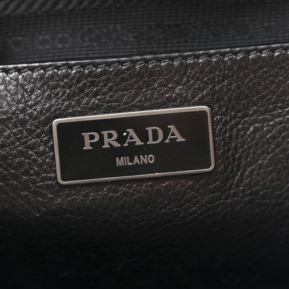 Prada Glace Calfskin Sound Tote Bag Baltico Black 6 of 10