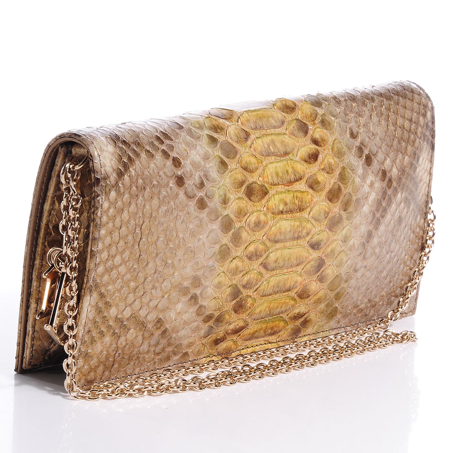 Python Evening Clutch Brown