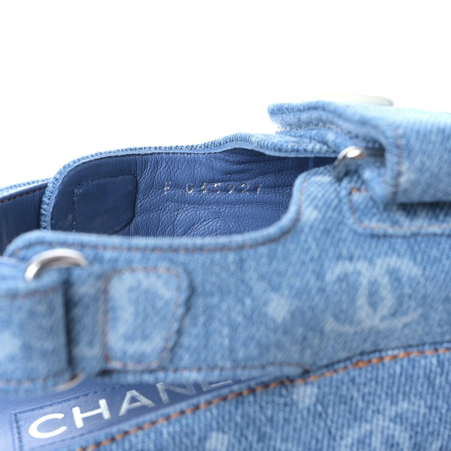 Denim CC Dad Sandals 38 Light Blue