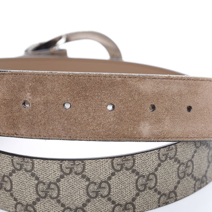 Gucci GG Supreme Monogram Suede Dionysus 40mm Belt 90 36 Beige Taupe 5 of 6
