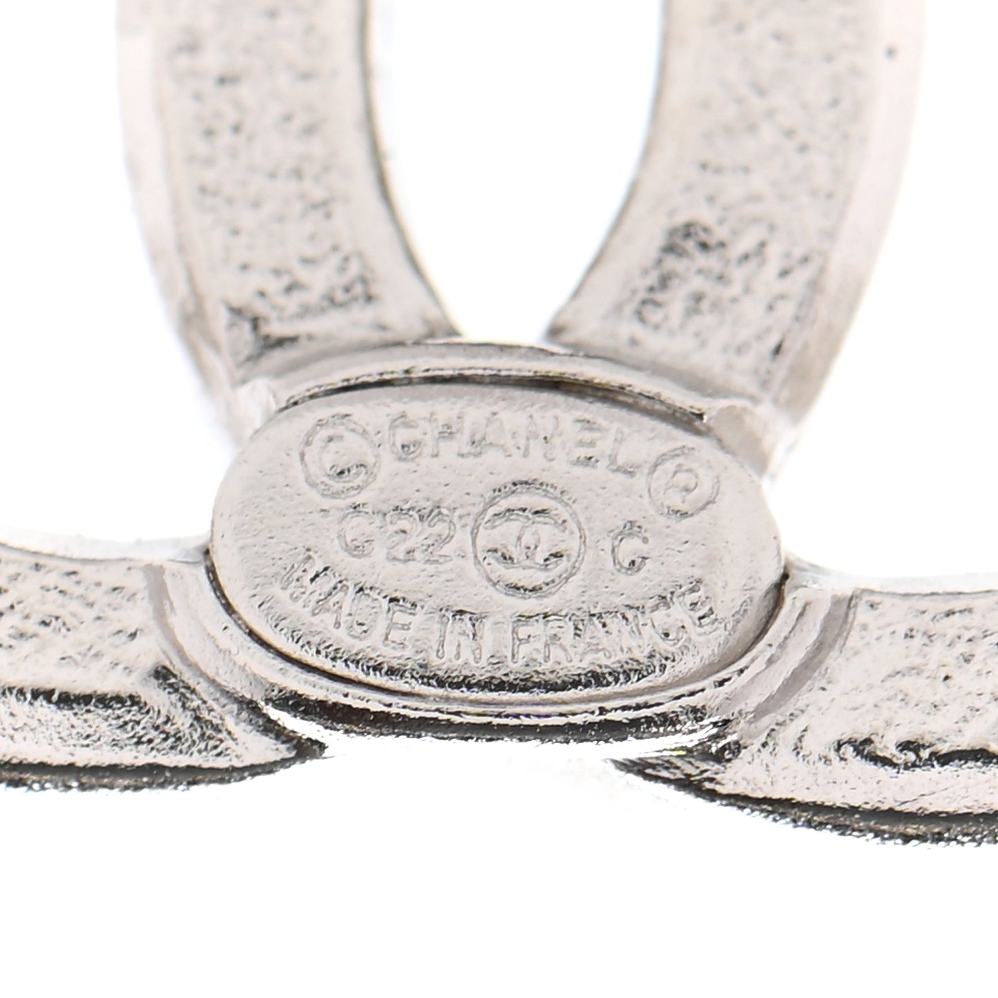 Crystal CC Earrings Silver