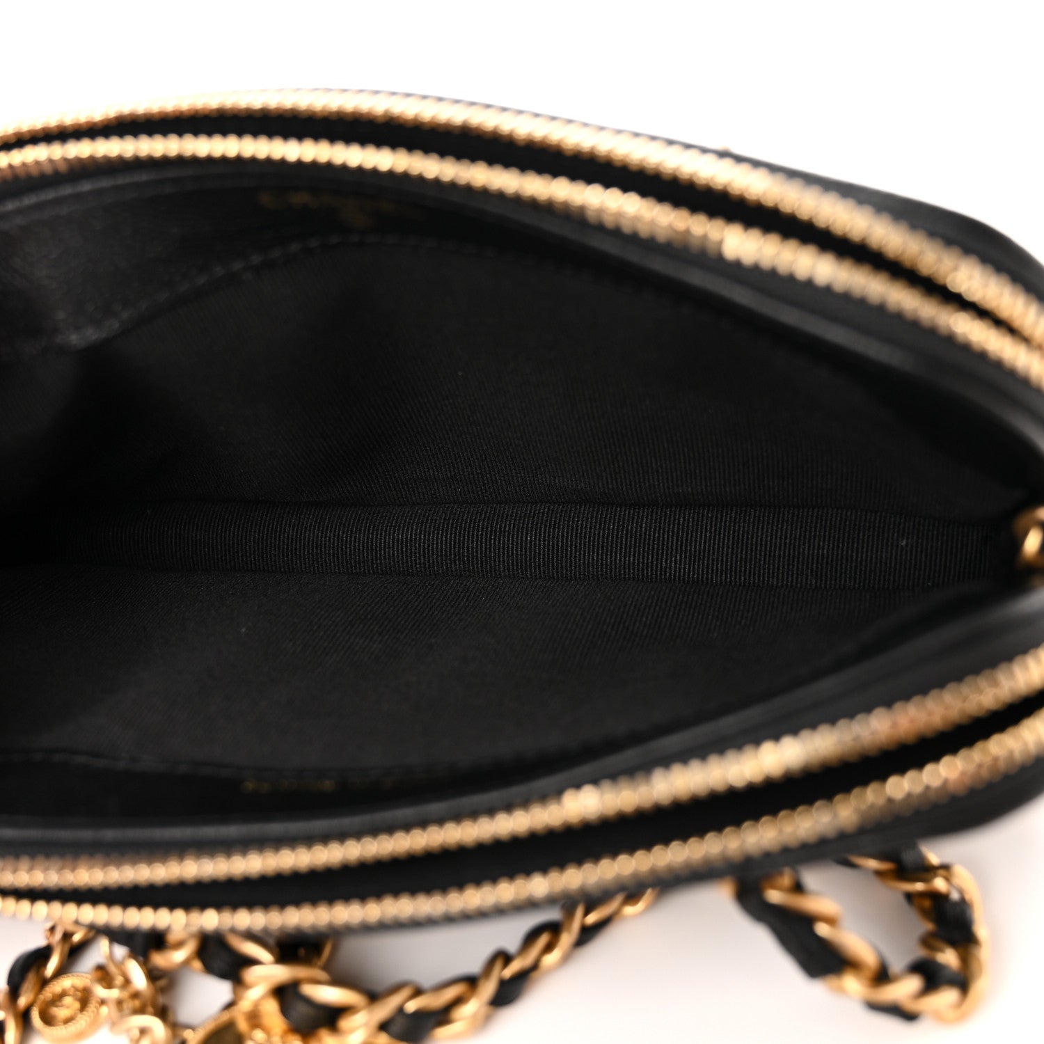 Chanel Caviar Quilted Top Handle Phone Holder With Chain Black 5 of 14