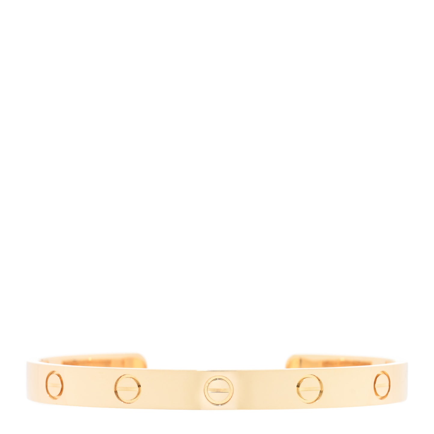 18K Yellow Gold LOVE Cuff Bracelet 17