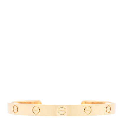 Cartier 18K Yellow Gold LOVE Cuff Bracelet 17 1 of 3