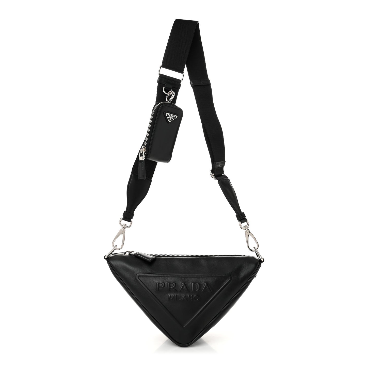 Grace Lux Triangle Shoulder Bag Black