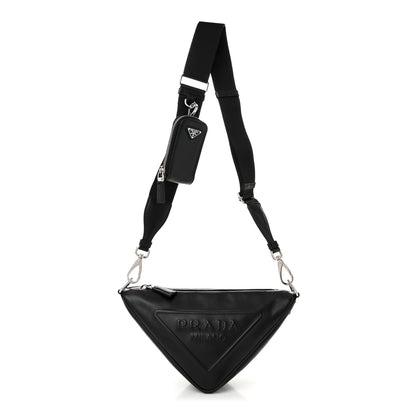 Prada Grace Lux Triangle Shoulder Bag Black 1 of 10