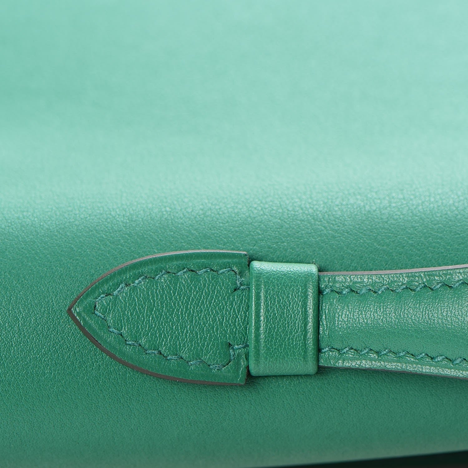 Hermes Swift Kelly Cut Clutch Pochette Vert Vertigo 16 of 26