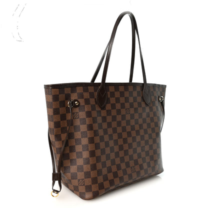Louis Vuitton Damier Ebene Neo Neverfull MM Rose Ballerine 3 of 11