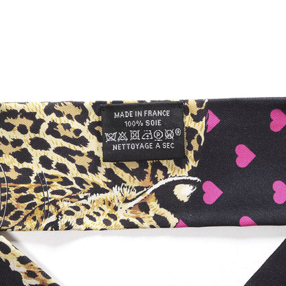Hermes Silk Jungle Love Love Twilly Black Vert Rose Vif 3 of 3