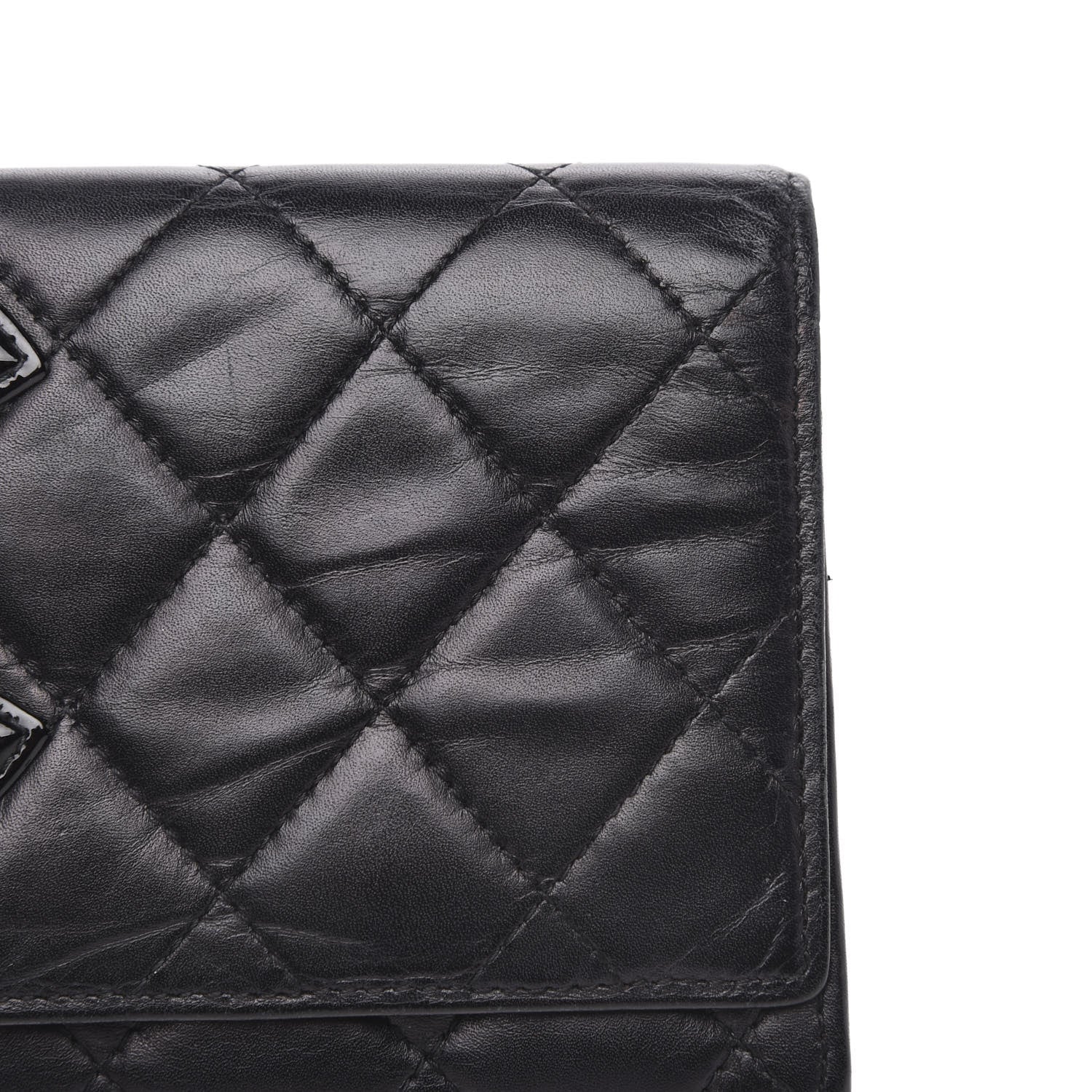 Chanel Calfskin Quilted Cambon Flap Wallet Black 8 of 11