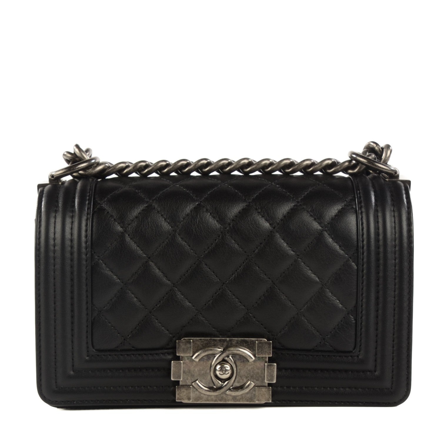 Chanel Calfskin Quilted Small Boy Flap Black 1 of 8