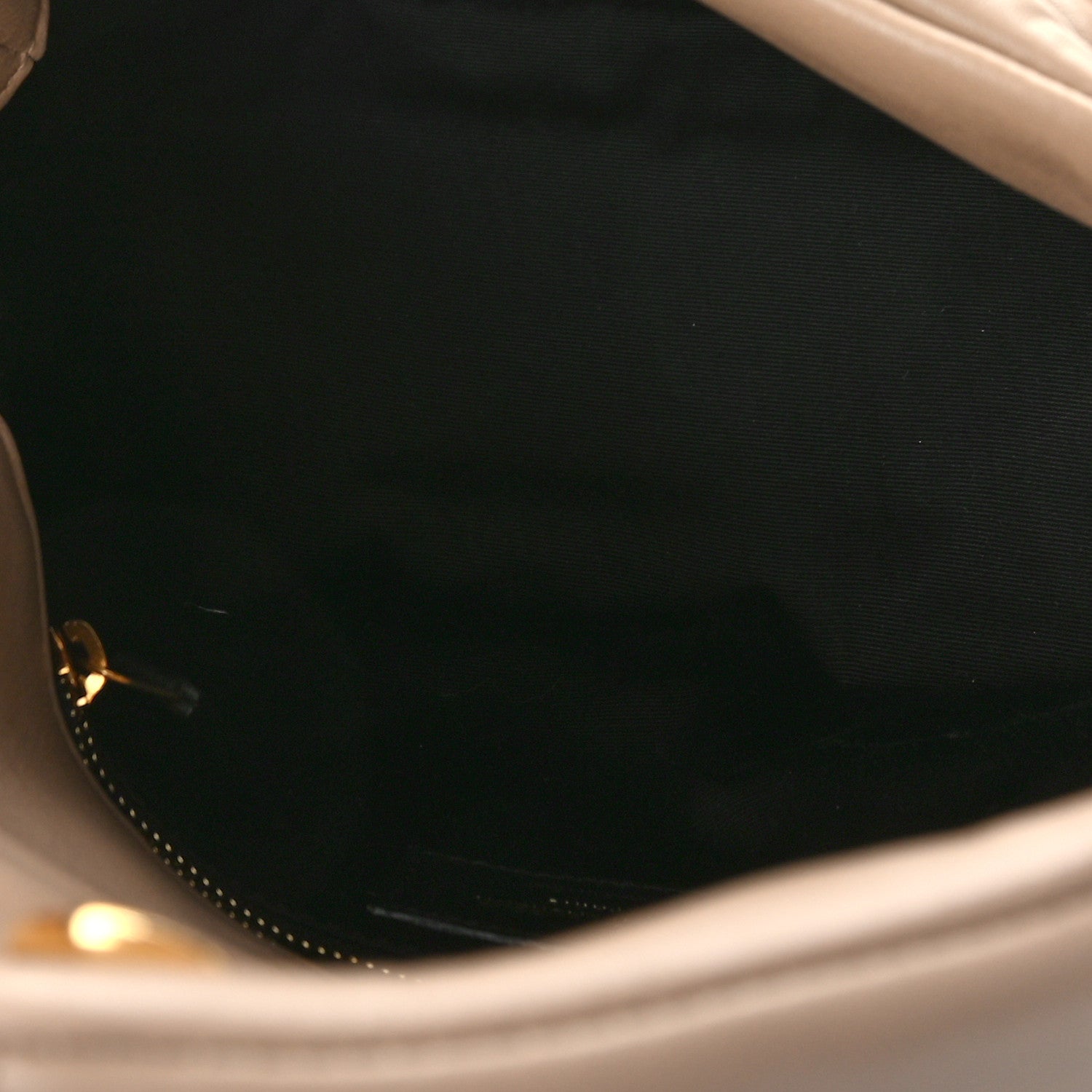 Saint Laurent Lambskin Quilted Small Loulou Puffer Monogram Chain Satchel Dark Beige 5 of 8