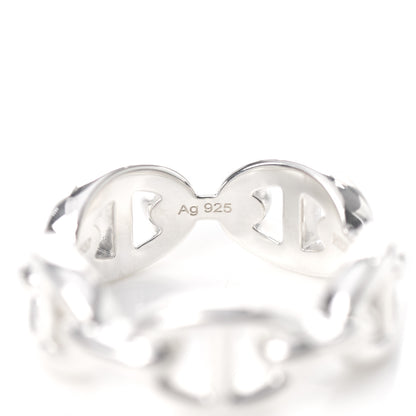 Hermes Sterling Silver PM Chaine d'Ancre Enchainee Band Ring 50 5.25 8 of 9