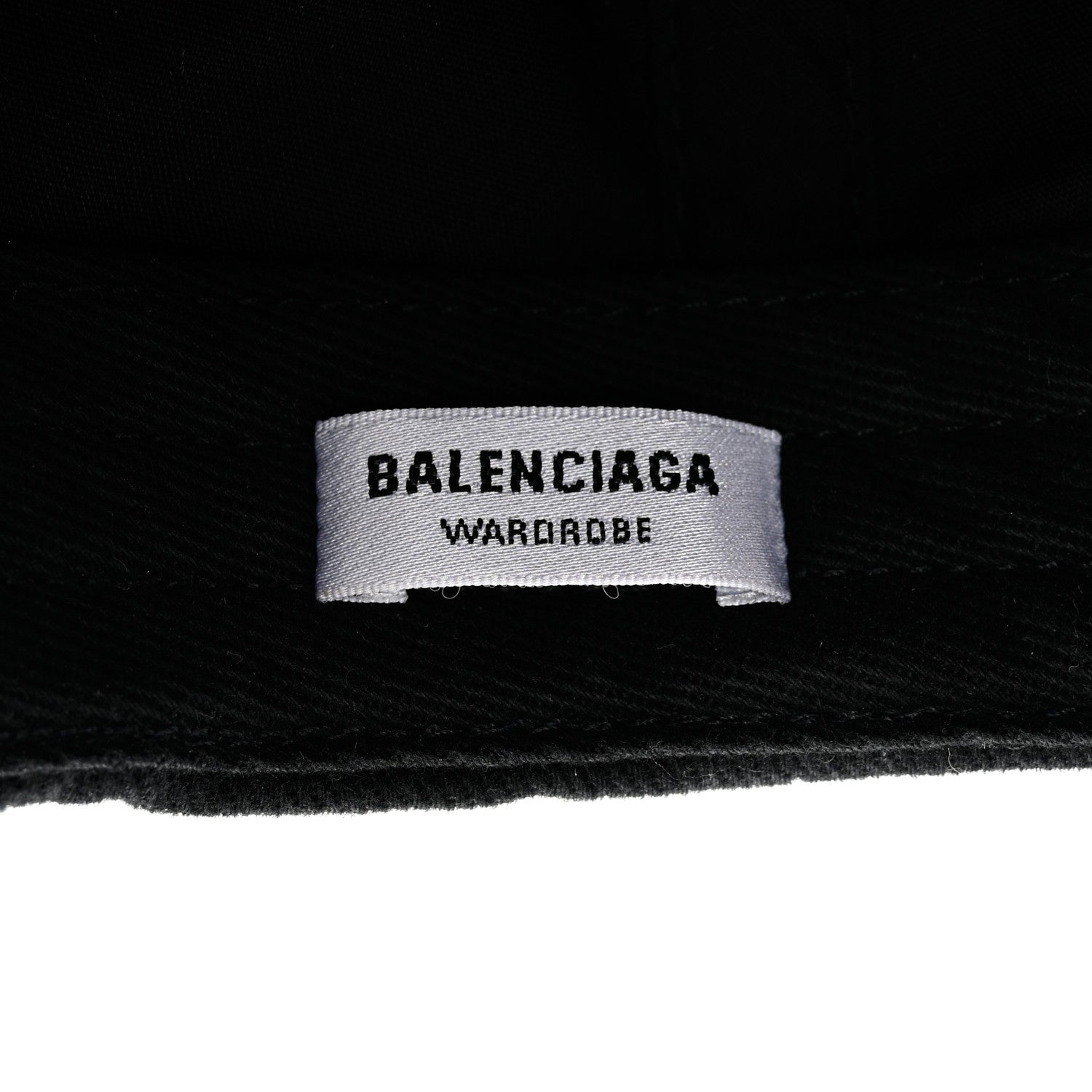 Balenciaga Cotton Logo Classic Baseball Cap 58 L Black White 7 of 8