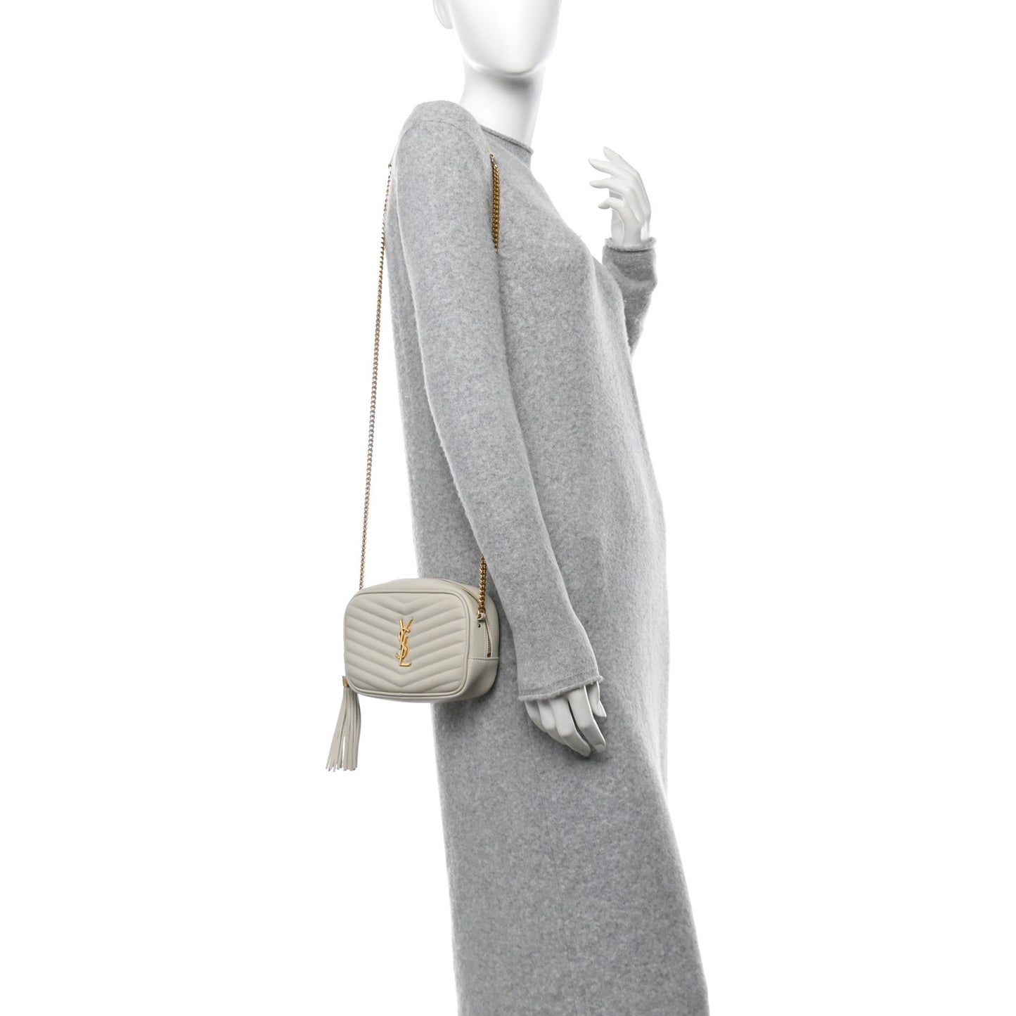 Grain De Poudre Matelasse Monogram Mini Lou Camera Bag Crema Soft