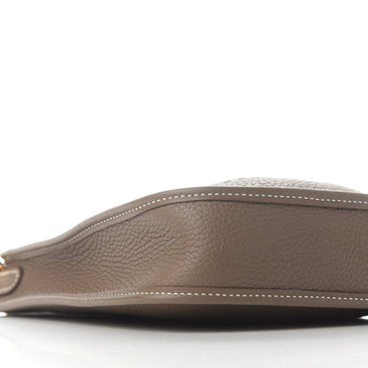 Hermes Taurillon Clemence Amazone Evelyne TPM Etoupe Bleu Indigo 4 of 9