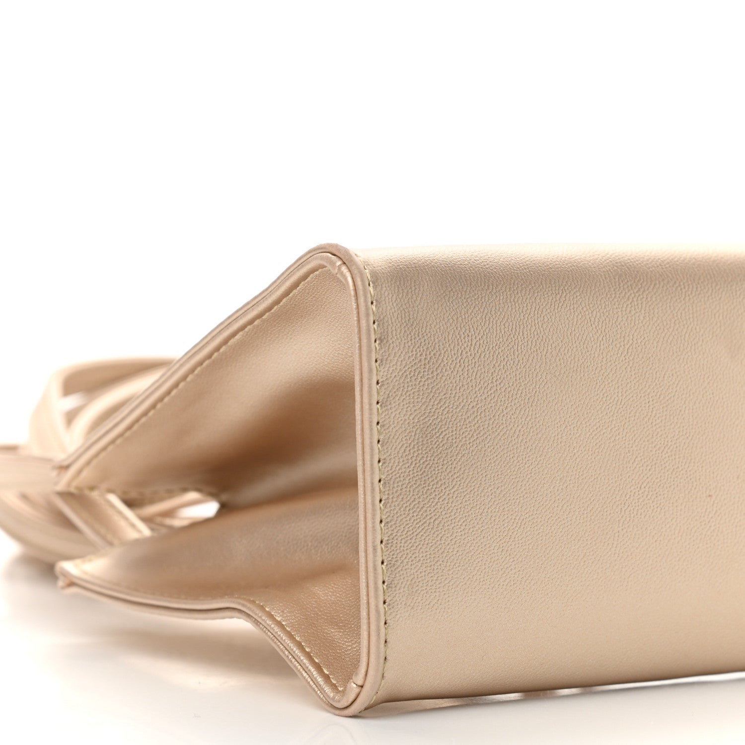 Telfar Metallic Vegan Leather Small Shopping Bag Gold 5 of 11