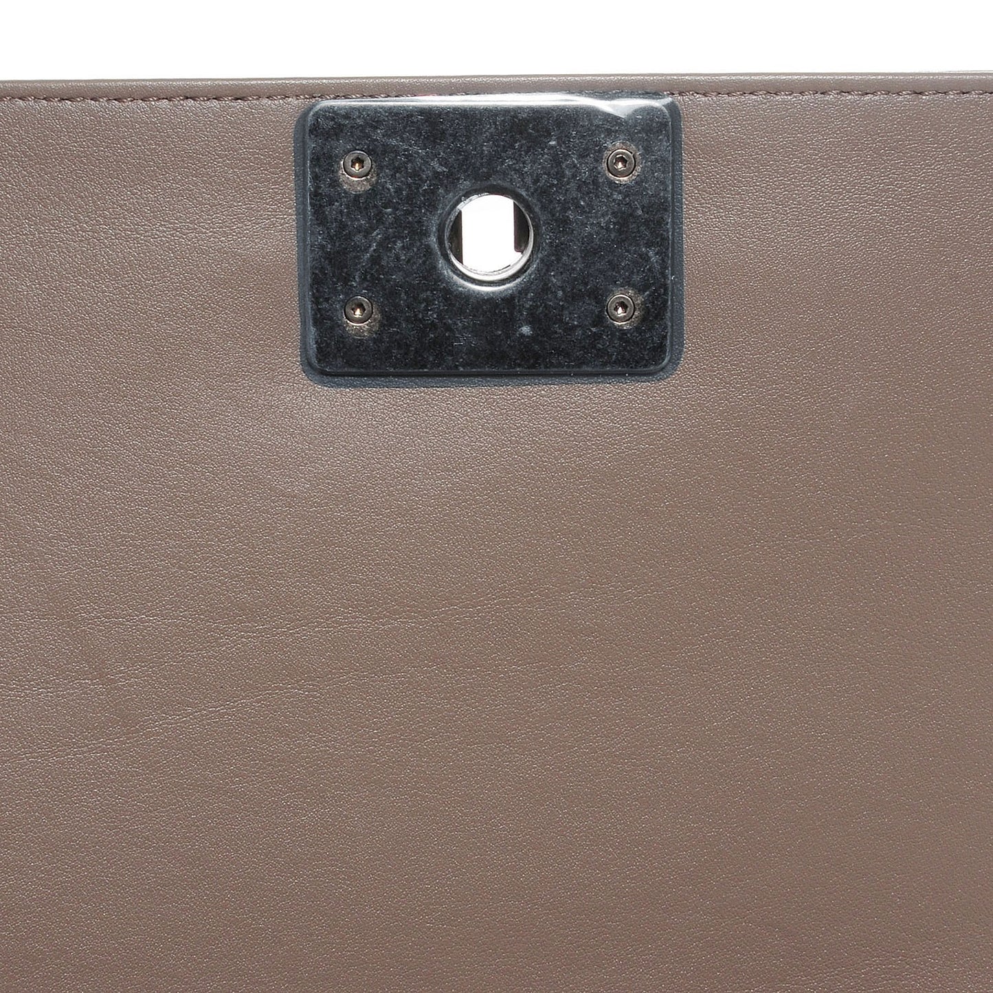 Calfskin Chevron Medium Boy Flap Grey