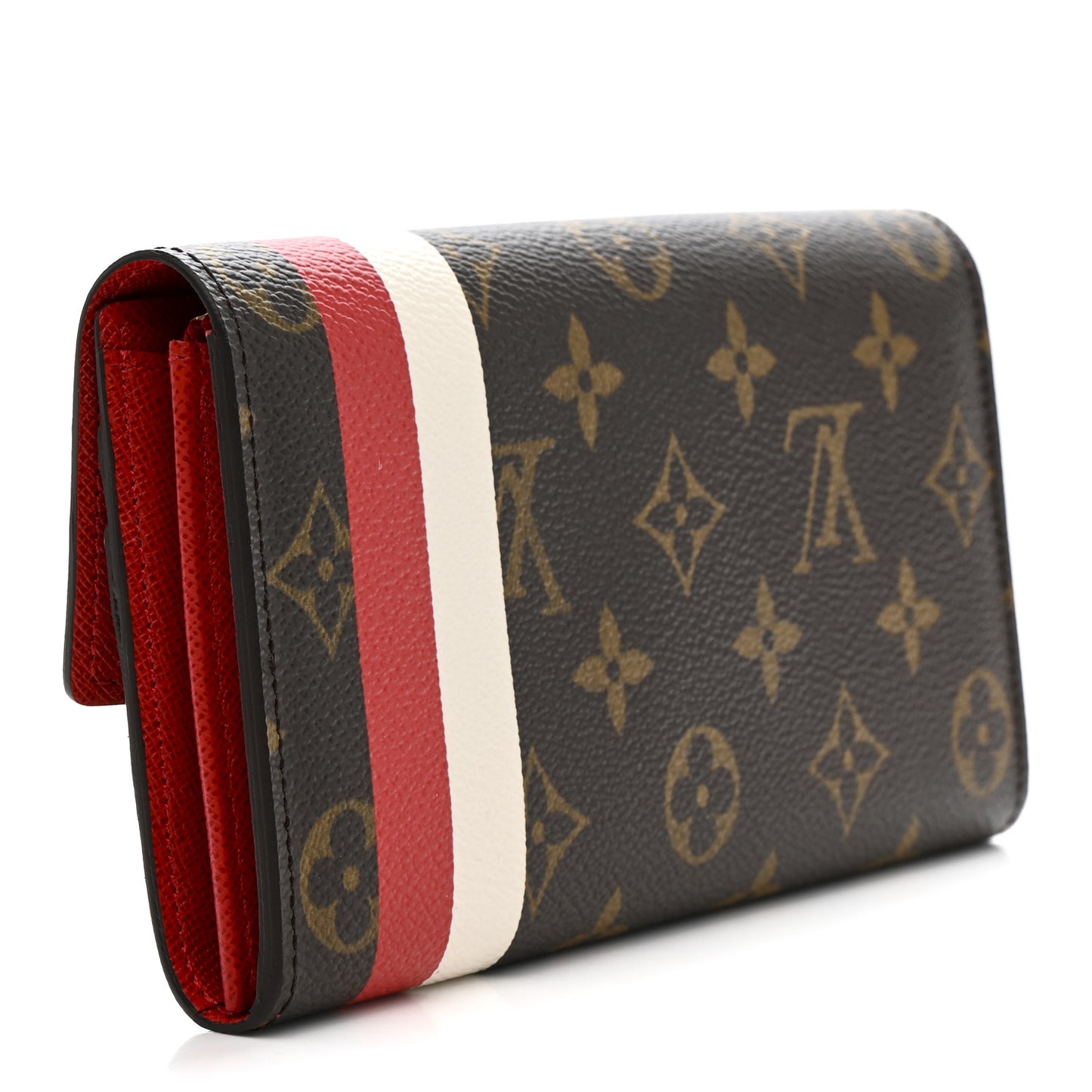 Monogram Groom Sarah Wallet Red