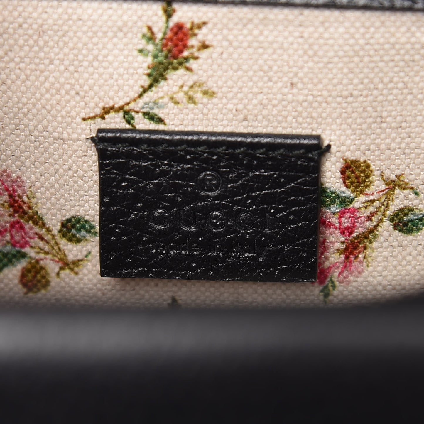 Calfskin Web Floral Embroidered Medium Dionysus Shoulder Bag Black