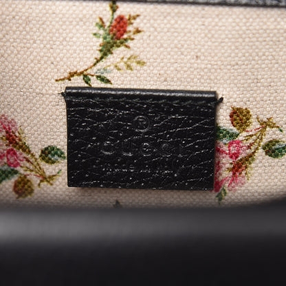 Gucci Calfskin Web Floral Embroidered Medium Dionysus Shoulder Bag Black 6 of 10