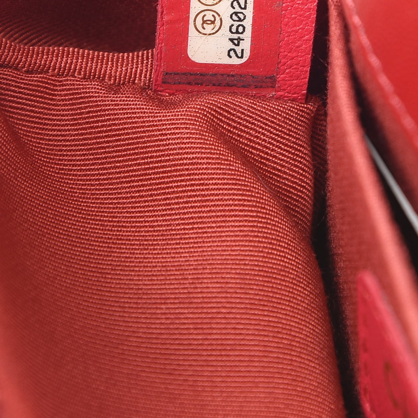 Lambskin Quilted Small Boy Flap Dark Red