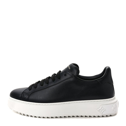 Louis Vuitton Calfskin Time Out Sneakers 39 Black 1 of 8