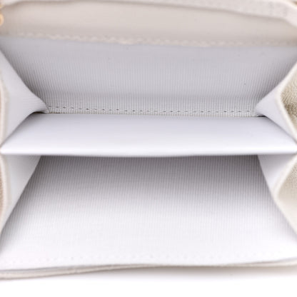 Chanel Caviar Quilted Flap Card Holder On Chain White 4 of 7