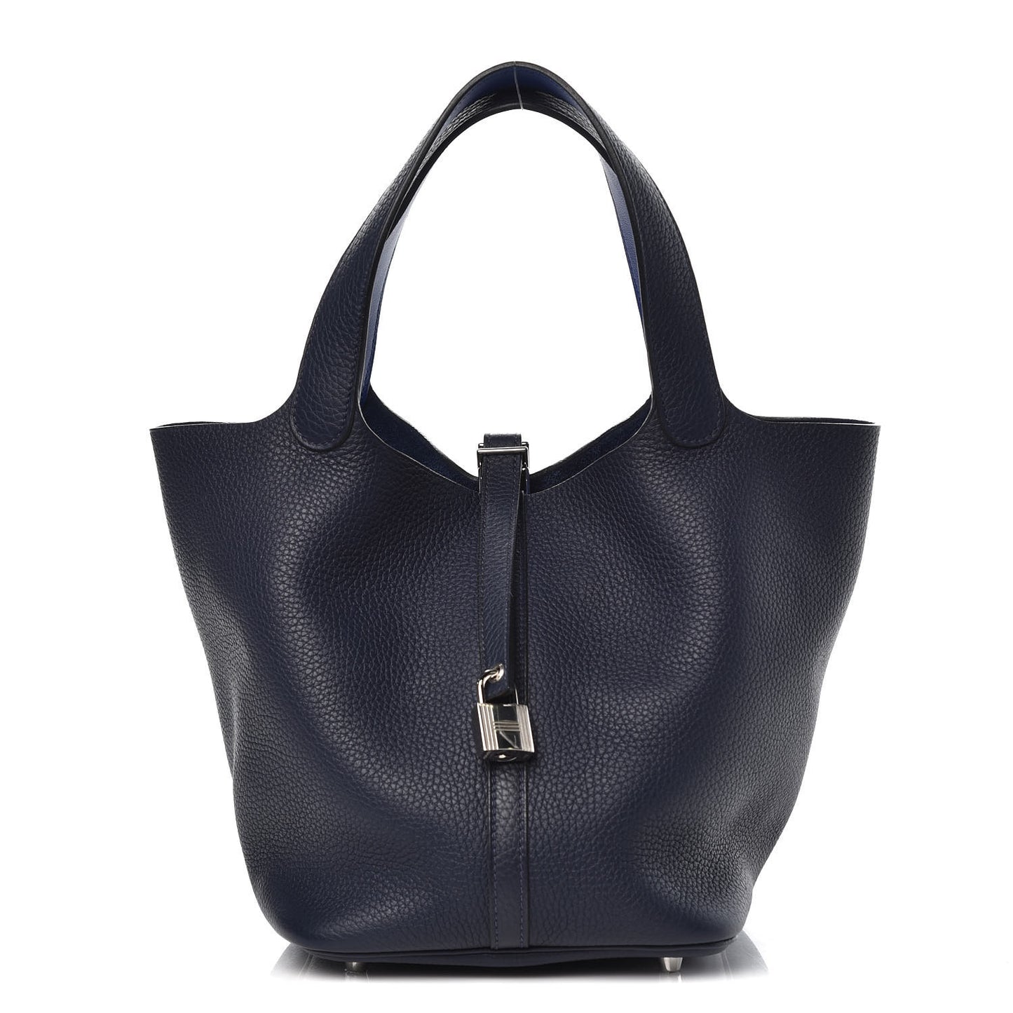 Taurillon Clemence Picotin Lock 22 MM Bleu Nuit Bleu Electrique