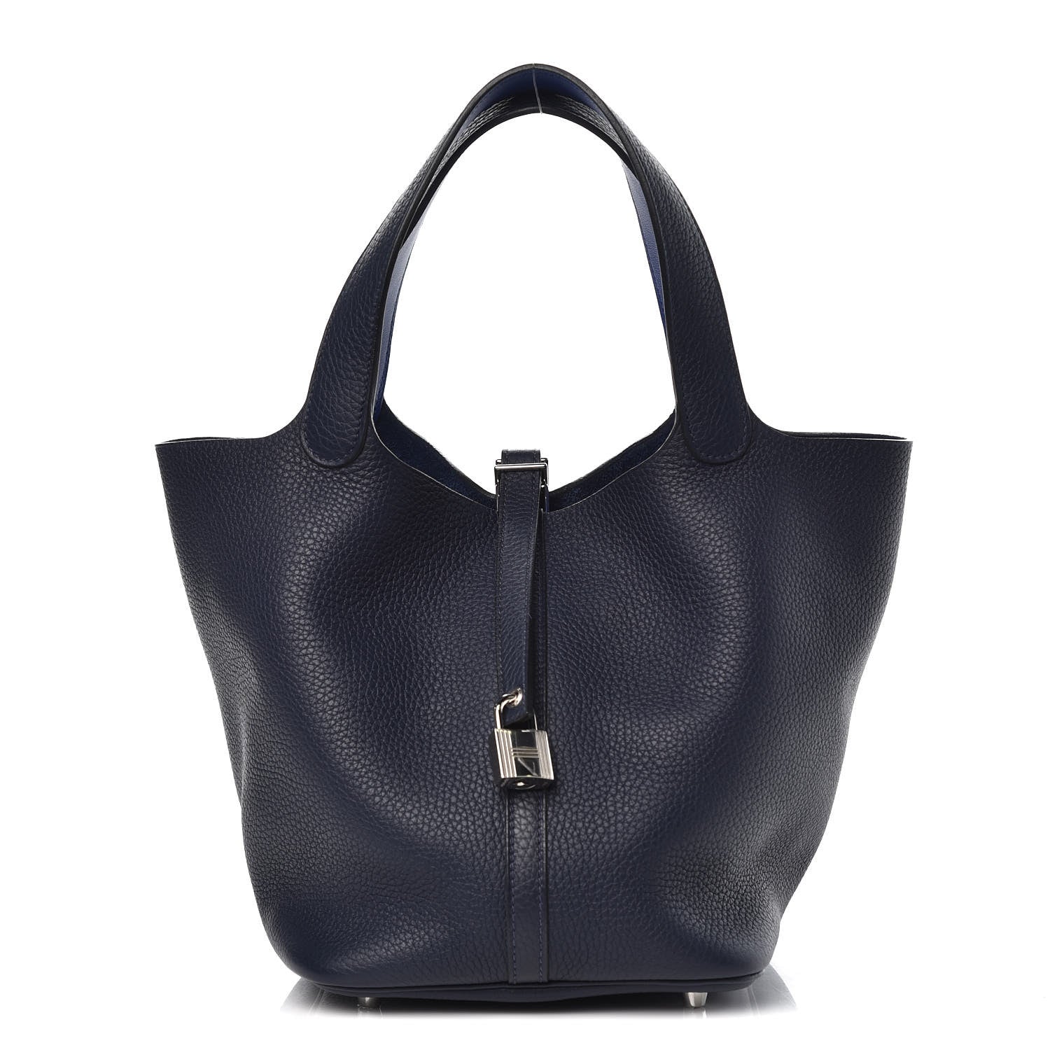 Hermes Taurillon Clemence Picotin Lock 22 MM Bleu Nuit Bleu Electrique 1 of 7