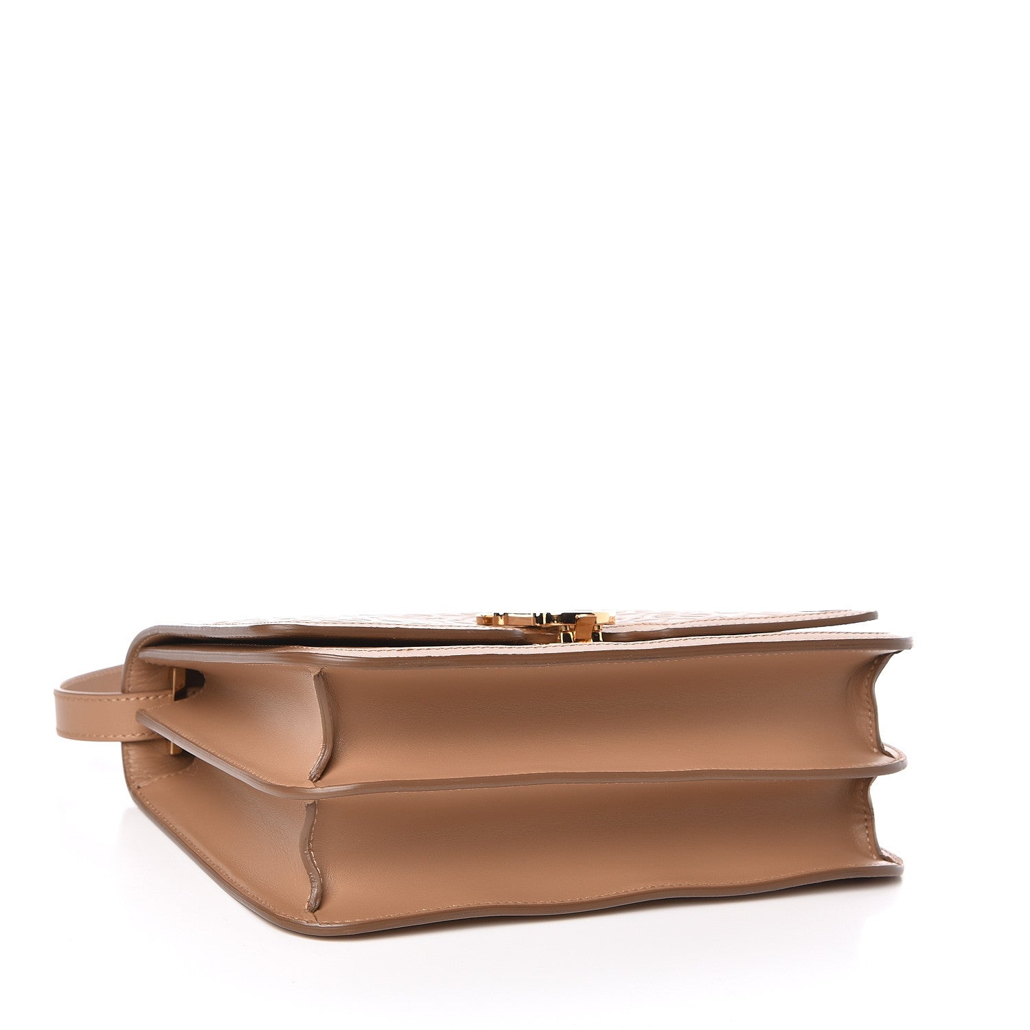Burberry Calfskin Monogram Embossed Small TB Bag Light Camel 4 of 9