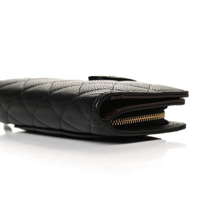 Chanel Caviar Quilted CC French Wallet Black 9 of 11