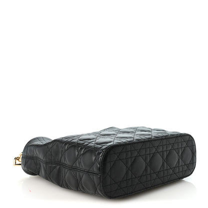Christian Dior Calfskin Cannage Small Toujours Hobo Black 4 of 10