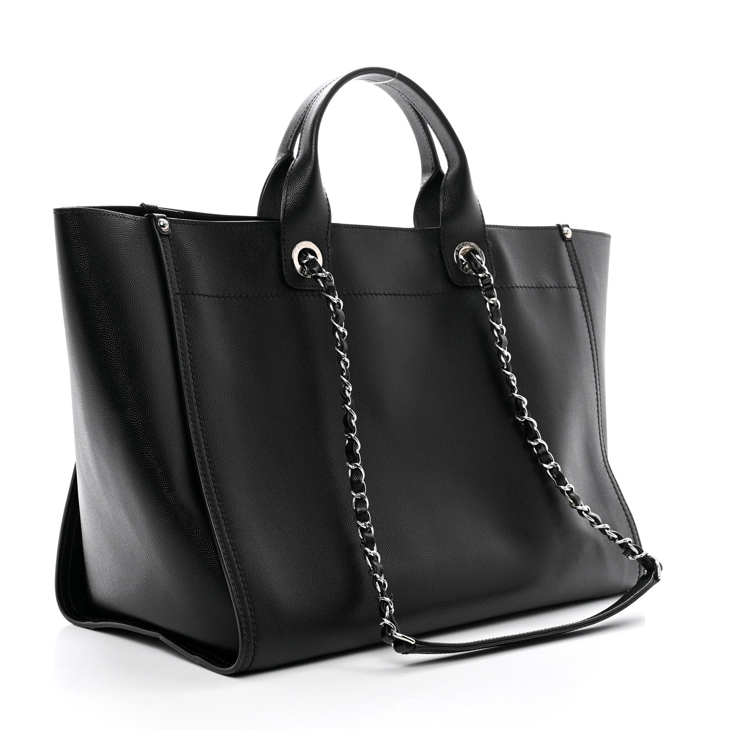 Chanel Caviar Medium Studded Deauville Tote Black 3 of 9