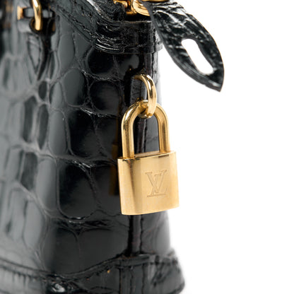Louis Vuitton Alligator Mini Lockit Bag Charm Black 8 of 12