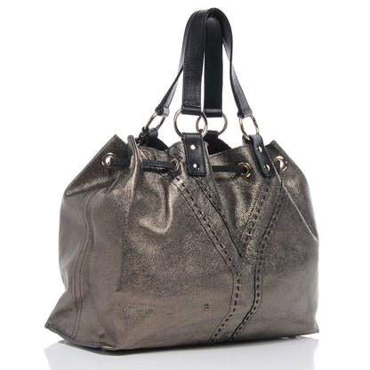 Saint Laurent Leather Reversible Double Sac Y Tote Black Bronze 5 of 25