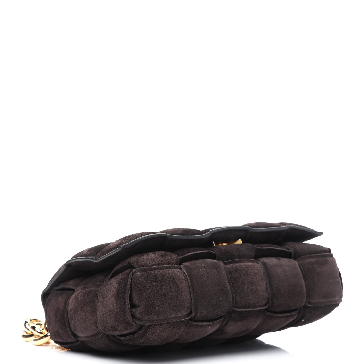 Bottega Veneta Suede Maxi Intrecciato Padded Chain Cassette Crossbody Bag Fondant 5 of 12