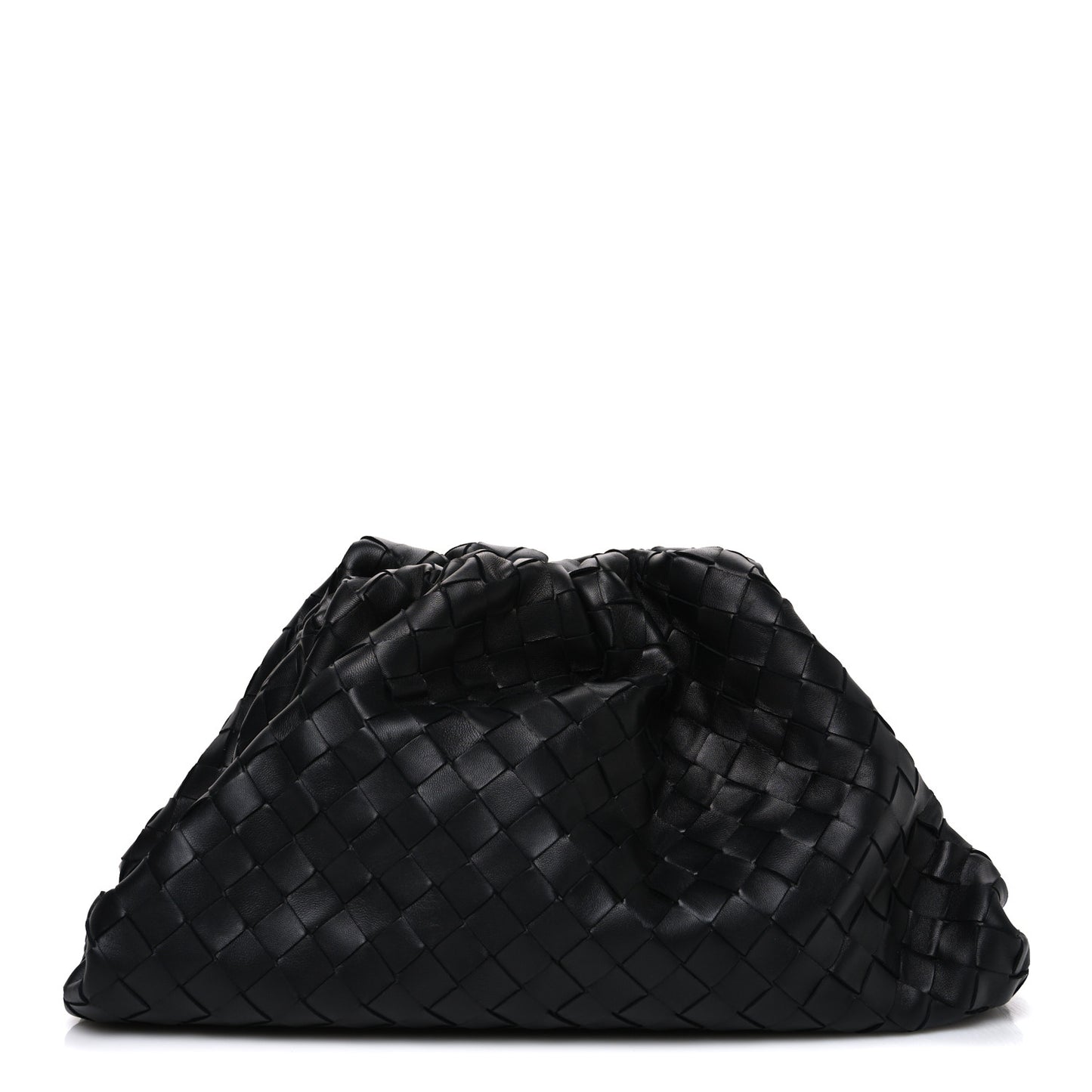 Nappa Maxi Intreccio The Pouch Oversized Clutch Black