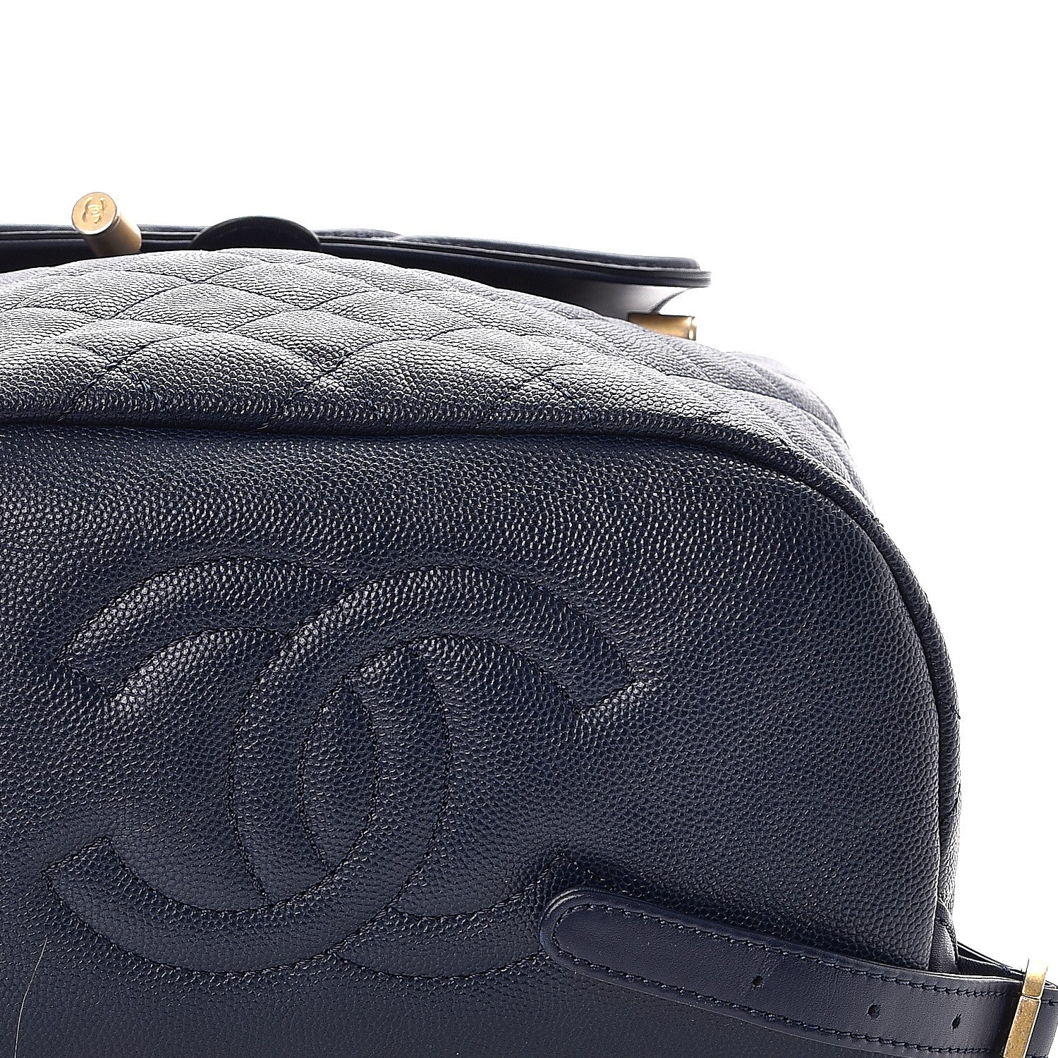 Chanel Caviar Quilted Filigree Backpack Navy 8 of 9
