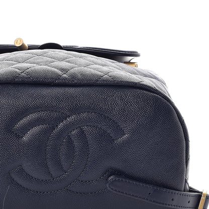 Chanel Caviar Quilted Filigree Backpack Navy 8 of 9