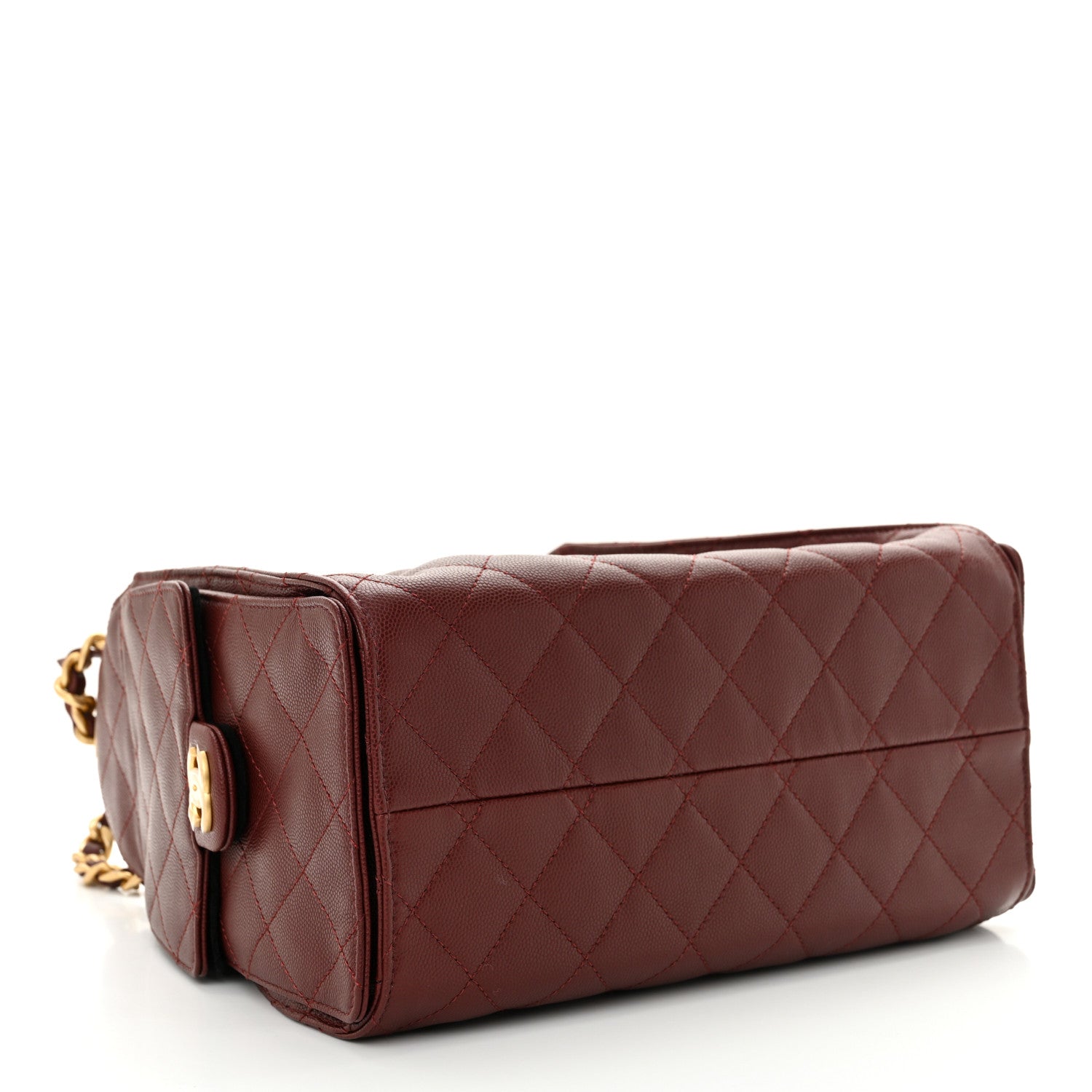 Chanel Caviar Quilted Small Chanel 25 Handbag Burgundy 4 of 11