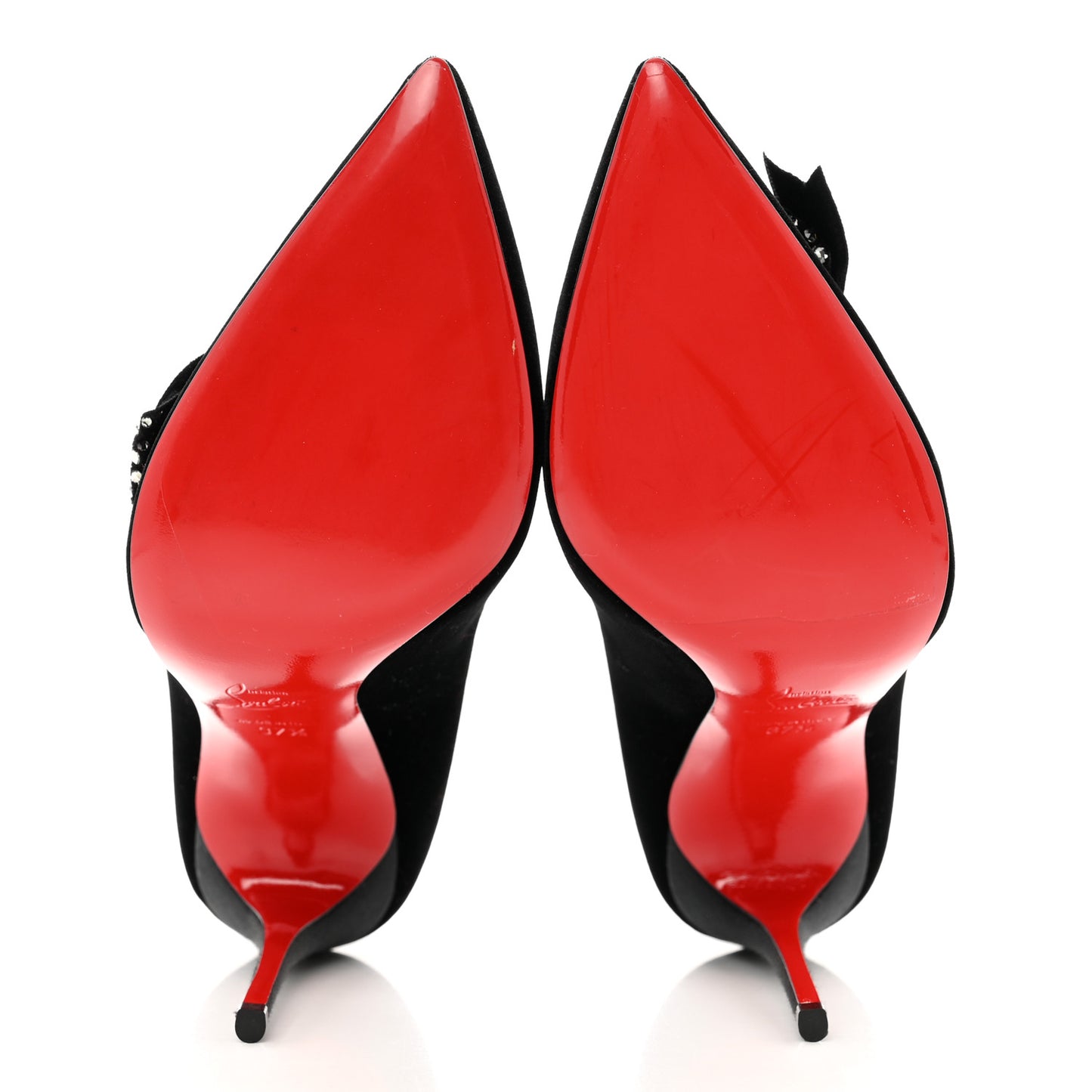 Velvet Madame Menule Bow 100 Pumps 37.5 Black