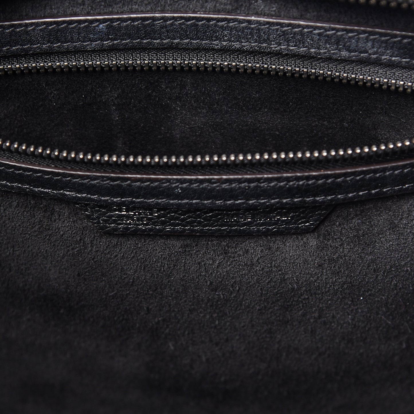 Drummed Calfskin Mini Luggage Black