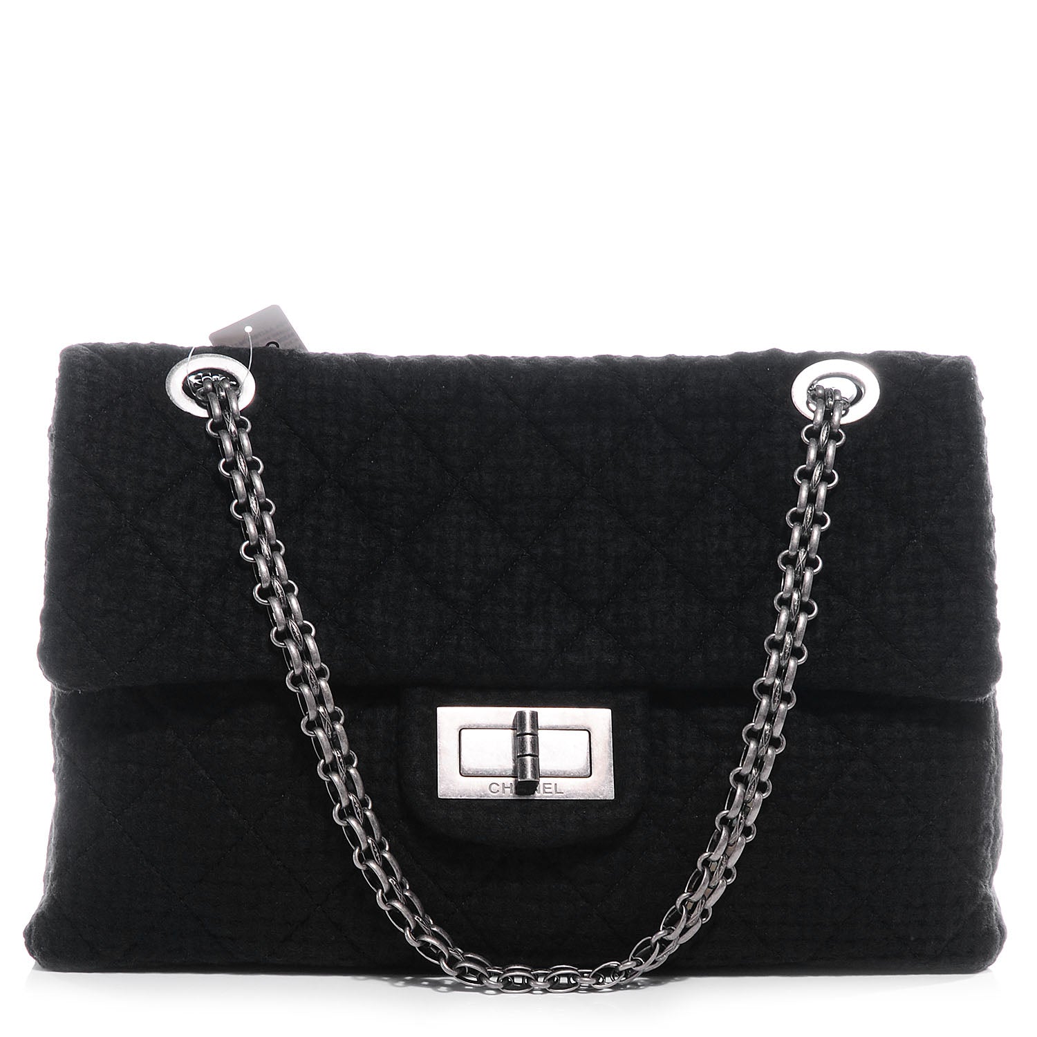 Chanel Tweed XXL Reissue Flap Black 1 of 8