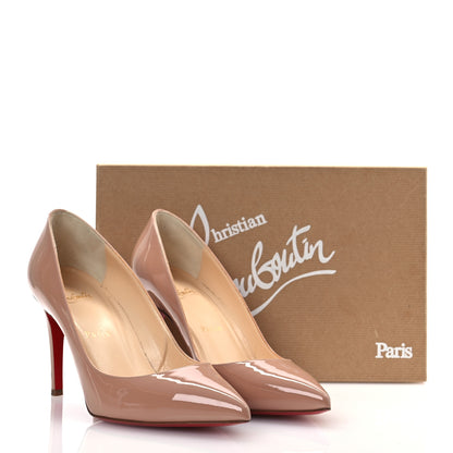 Christian Louboutin Patent Pigalle Follies 85 Pumps 39 Nude 14 of 14