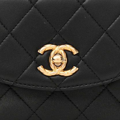 Chanel Lambskin Quilted Mini Trendy Spirit Top Handle Flap Black 8 of 11