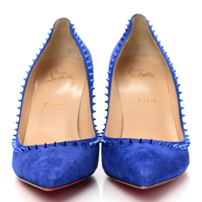 Christian Louboutin Veau Velours Anjalina 85 Pumps 39.5 Azulejo 2 of 8